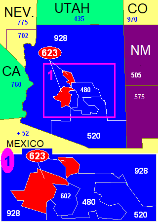Area Code 623 Map