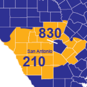 San Antonio 210 and 830 Map