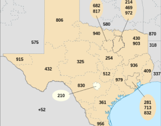 San Antonio TX area Code Map
